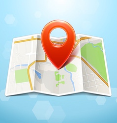 City Map With Marker Icon City Map With Marker Icon vector image