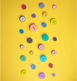 Colorful Sewing Buttons vector image