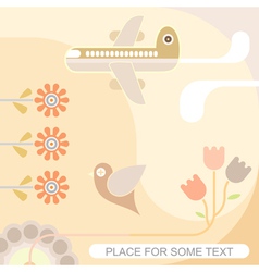 Airplane travel vector image