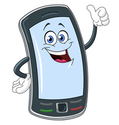 Smart phone cartoon vector image