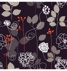 Floral seamless background vector image