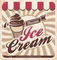 Ice cream retro poster vector image