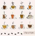 Set of coffee cups vector image