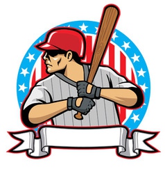 Baseball player vector image