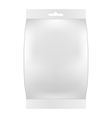 Blank white bag packaging for wipes tissues or vector image