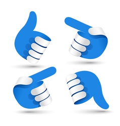 Paper hands vector image