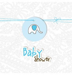 Baby shower card vector image