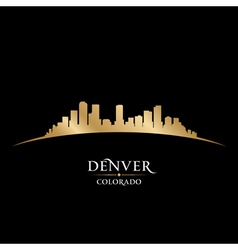 Denver Colorado city skyline silhouette vector image