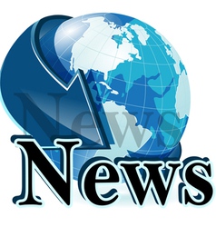News globe vector image