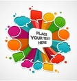 Speech bubbles background vector image