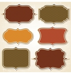 Retro Labels Stickers Set vector image
