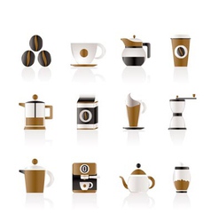 Coffee industry signs and icons Coffee industry signs and icons vector image