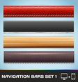 Navigation Bars For Web And Mobile Set1 vector image