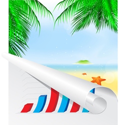 Graph summer background Graph summer background vector image