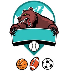 Bear mascot vector image