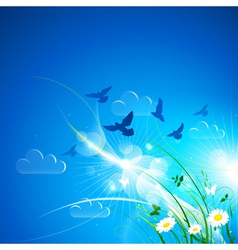 Blue background vector image