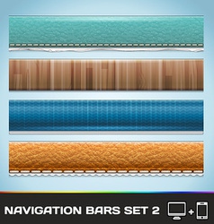 Navigation Bars For Web And Mobile Set2 vector image