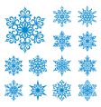 Snowflakes set vector image