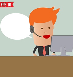 Cartoon business man receive the call - - EP vector image