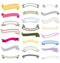 Set of design ribbons banners vector image