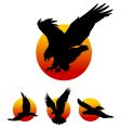 Eagle silhouettes vector image