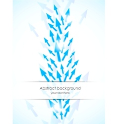 Abstract background with blue arrows vector image