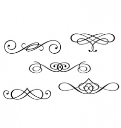 Monograms and swirl elements vector image