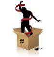 Woman box vector image