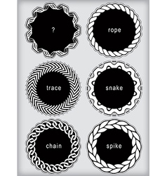 Set of simplistic framed labels vector image