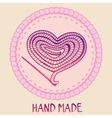 Hand made emblem - thread and needle Hand made emblem - thread and needle vector image