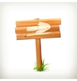 Wooden sign arrow vector image