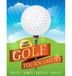 Golf Tournament Invitation Design vector image