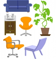 Furniture set vector image