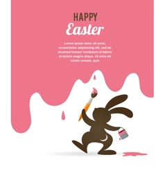 Easter card with bunny vector image