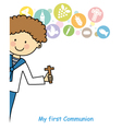Boy first Communion Boy first Communion vector image
