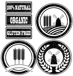 Rubber stamps labels vector image