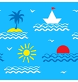 Seamless pattern with sea vector image