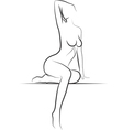 Nude woman vector image