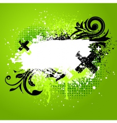 Floral paint splatter vector image