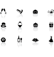 Wedding icons vector image