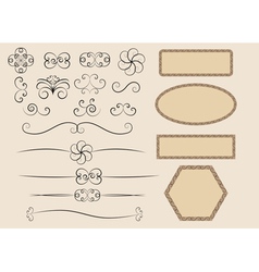 Calligraphic design elements vector image