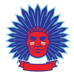 Indian chief mascot vector image