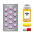 Packaging of tablet pills vector image