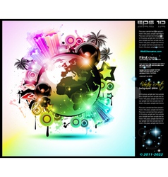 Global Party Poster vector image