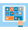 App purchasing concept in flat style App purchasing concept in flat style vector image
