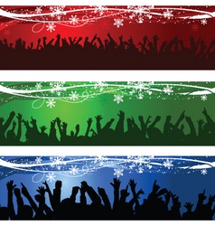 Christmas crowds vector image