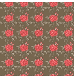 Seamless pattern with roses vector image