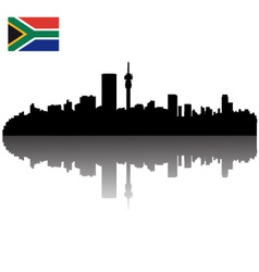 Johannesburg silhouette skyline vector image