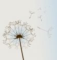 Flower in wind vector image