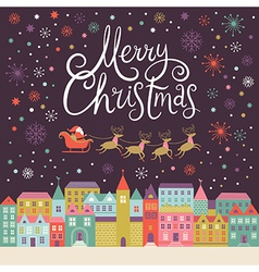Merry Christmas card vector image